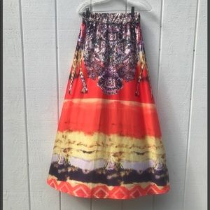 Printed Circle Skirt